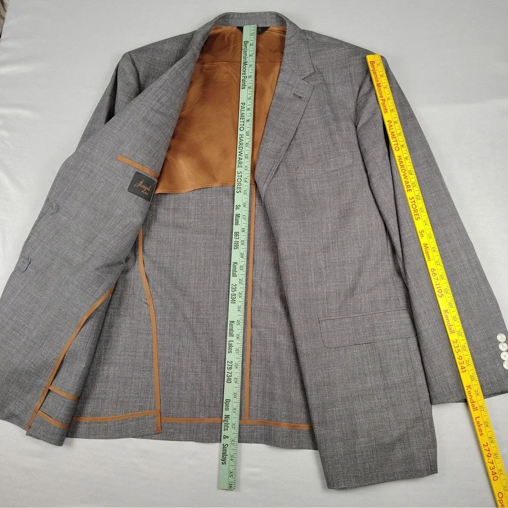 Joseph Jos A Bank 50L Charcoal Plainweave Half Lined Blazer Sport Coat EUC